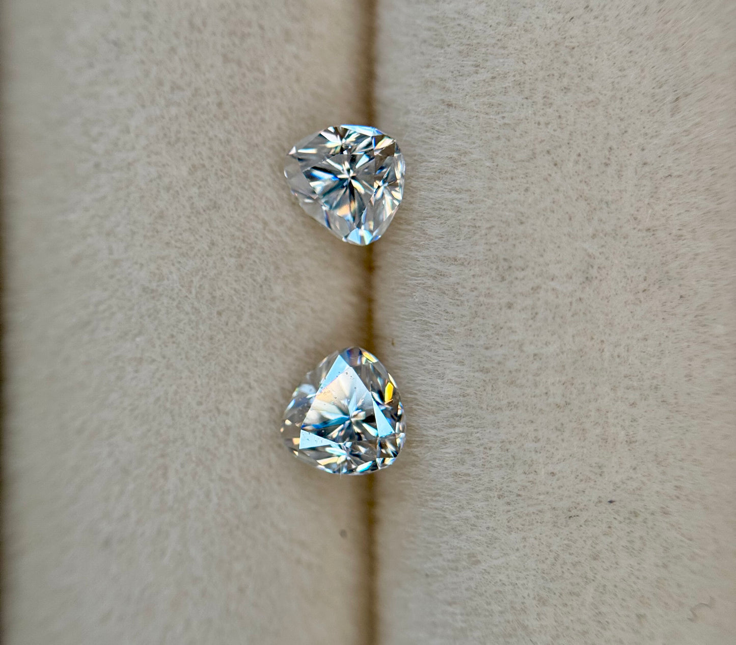 Eternal Moissanite, Trillion Pair, 1 Carat total