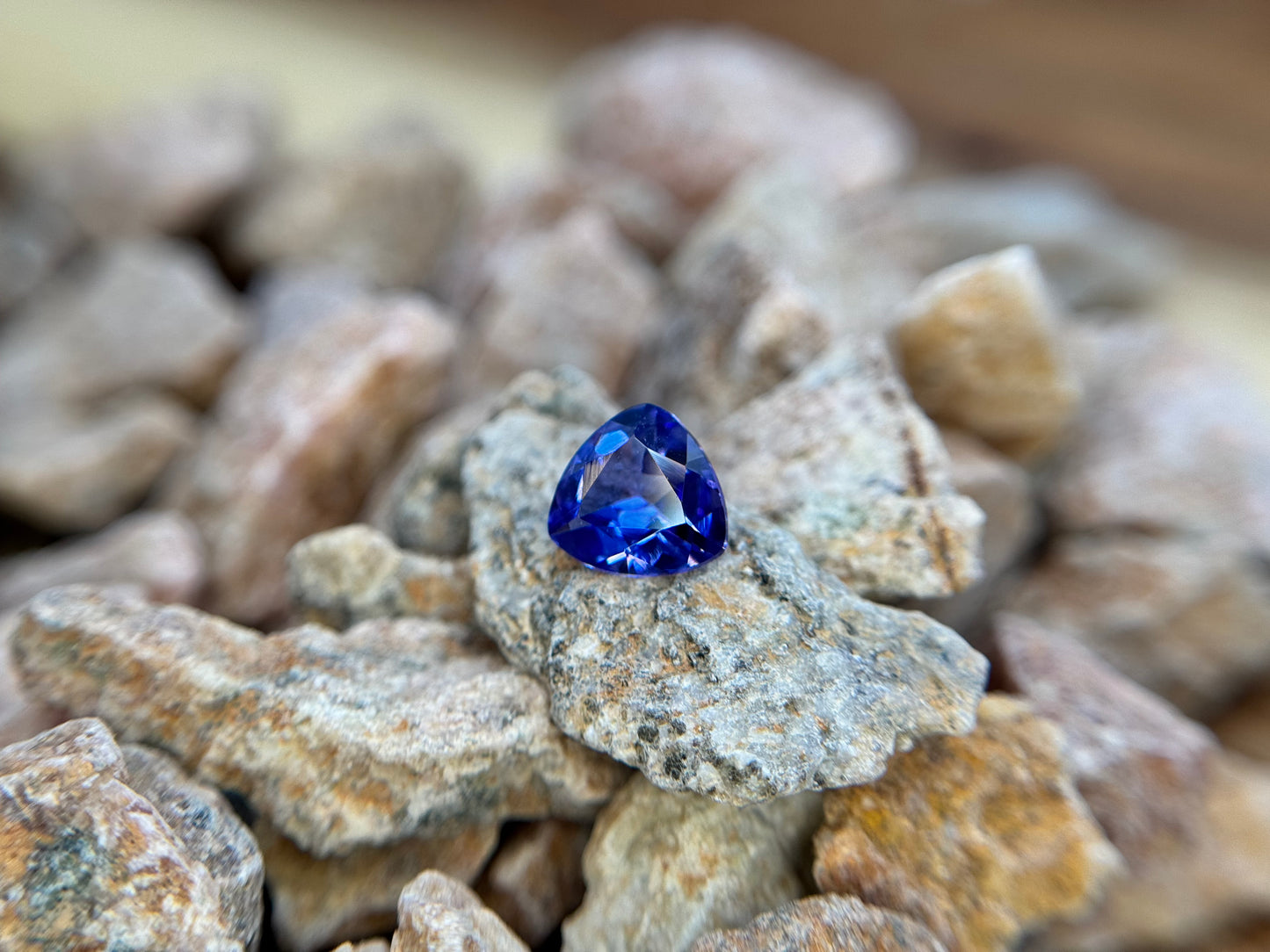 Natural Tanzanite, Trillion cut, 0.9 Carats