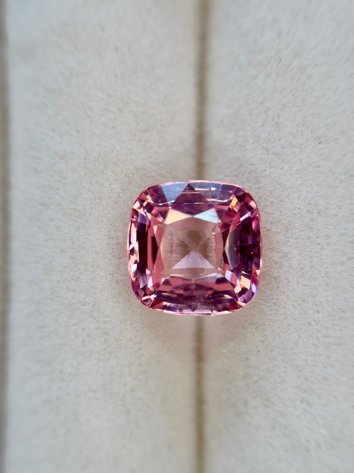 Pink Erbium YAG, Cushion cut, 6.75 Carats