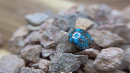 Persian Turquoise (Pyrite matrix), Oval cabochon, 11.86 carats