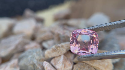Pink Erbium YAG, Cushion cut, 6.75 Carats