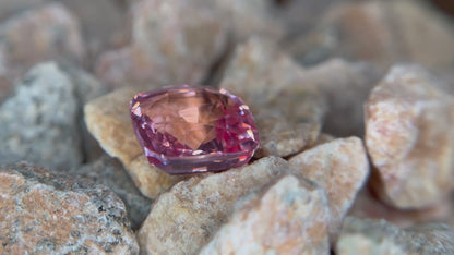 Pink Erbium YAG, Cushion cut, 6.75 Carats