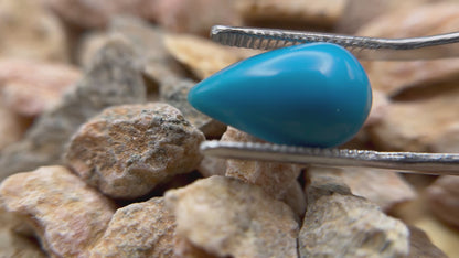 Persian Turquoise, Pear cabochon, 8.3 Carats