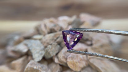 Natural Amethyst, Trillion cut, 3.9 Carats